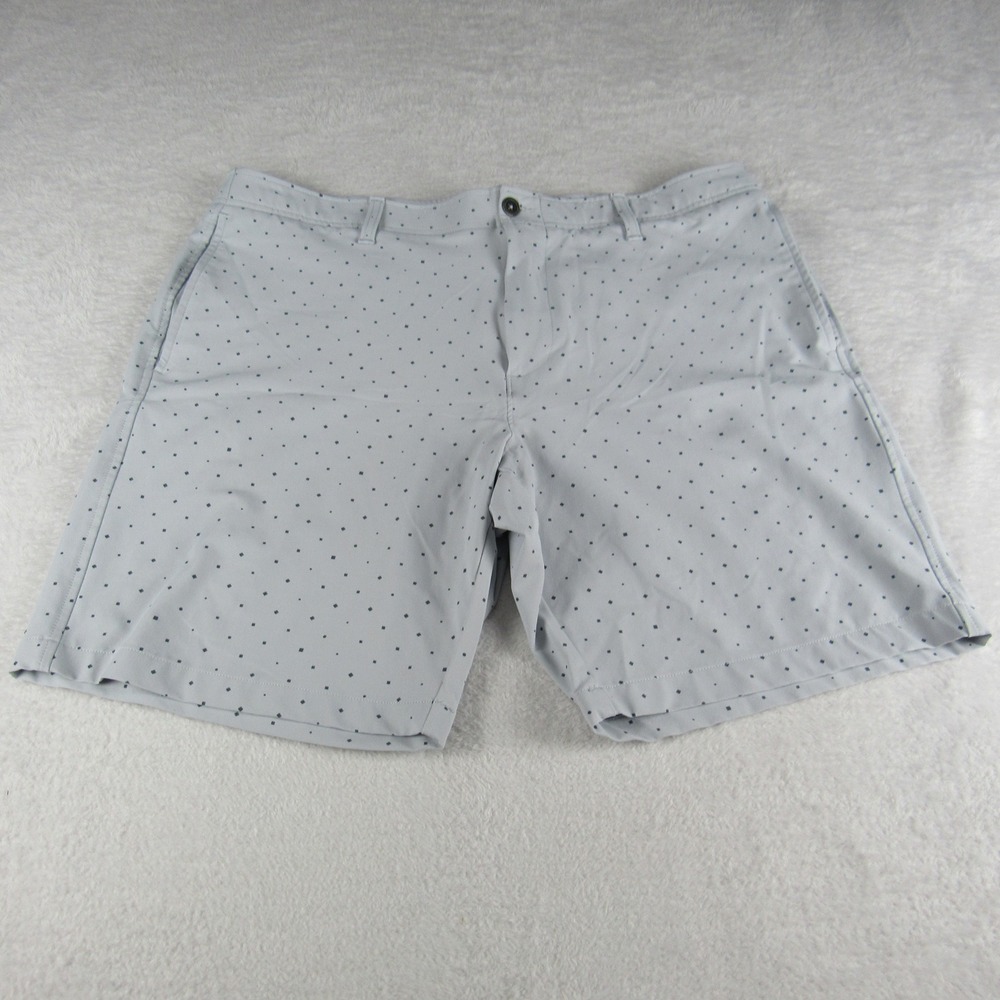 Under Armour UA Printed Golf Shorts Mens Size 40 Gray Geometric Print